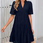 💥Last Day Special Sale 50% OFF💃Women's V-Neck A-Line Cutout Printed Dress