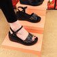Fashion Rivet Embellished Chunky Heel Peep-Toe Sandals