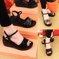 Fashion Rivet Embellished Chunky Heel Peep-Toe Sandals