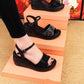 Fashion Rivet Embellished Chunky Heel Peep-Toe Sandals