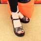 Fashion Rivet Embellished Chunky Heel Peep-Toe Sandals