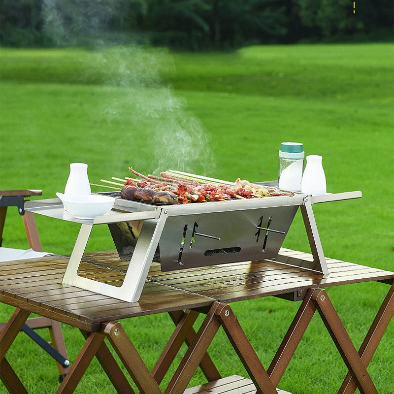 🔥🔥🔥Stainless Steel Folding Outdoor Barbecue