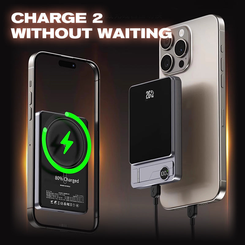⏳Limited time 50% discount💥Ultra Thin Magnetic Portable Charger with Stand