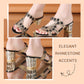 💕Limited-time 50% sale⏳Women's Rhinestone Lightweight One-Line Chunky Heel Slippers