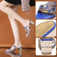 💕Limited-time 50% sale⏳Women's Rhinestone Lightweight One-Line Chunky Heel Slippers