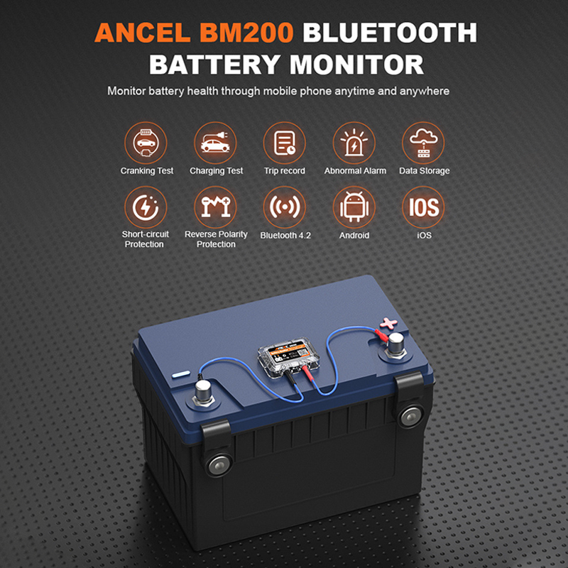 💥💥💥Portable 12V Bluetooth Battery Health Monitor