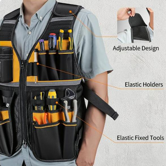 Adjustable Lightweight Construction Work Tool Vest