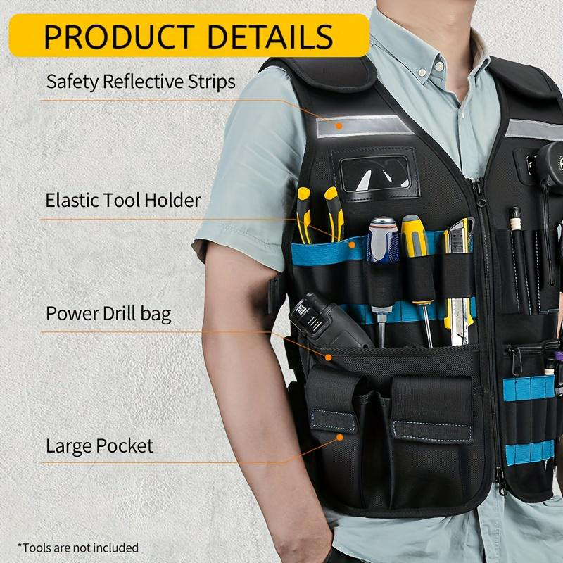 Adjustable Lightweight Construction Work Tool Vest