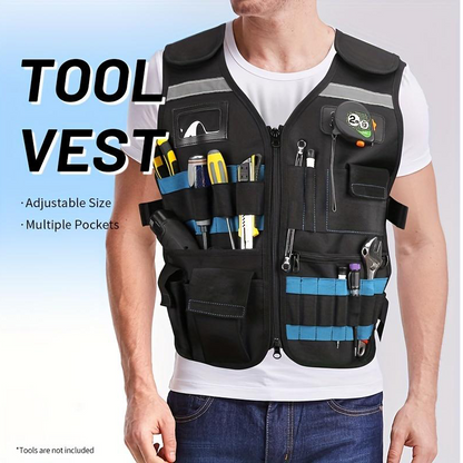 Adjustable Lightweight Construction Work Tool Vest