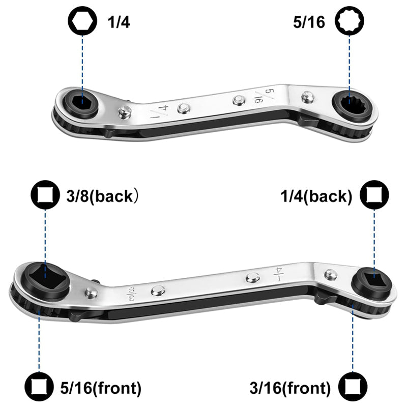 AC Wrench 2-Piece Kit with Hex Bits