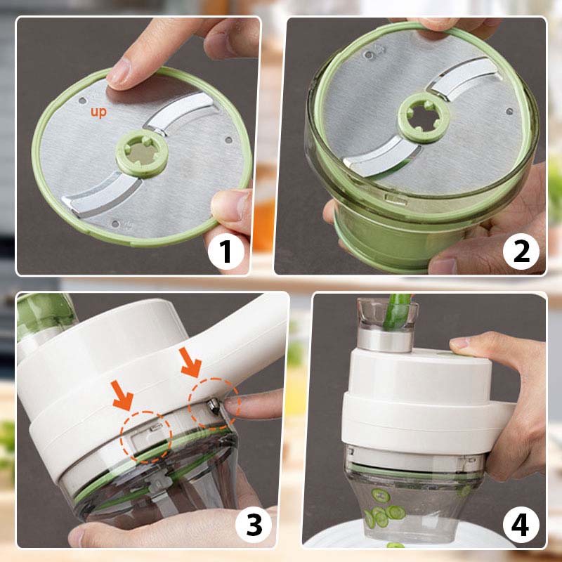 🥔 Limited Time Half Price - Multifunctional Handheld Electric Vegetable Cutter Set