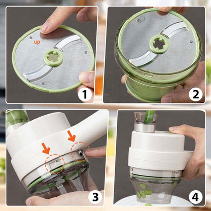 🥔 Limited Time Half Price - Multifunctional Handheld Electric Vegetable Cutter Set