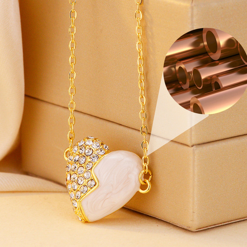 ✨ New Couple Necklace 2025 📿💖Premium Gold Diamond Magnetic Heart Necklace