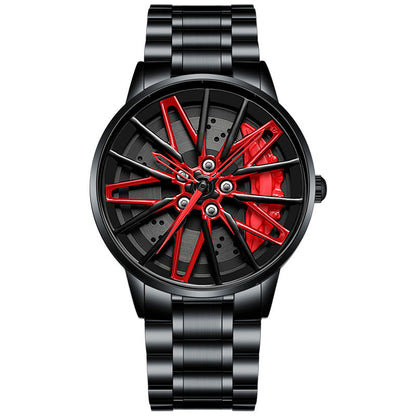 ⏳Time-limited Special⌛Men's 3D Rotating Skeleton Car Wheel Wrist Watch