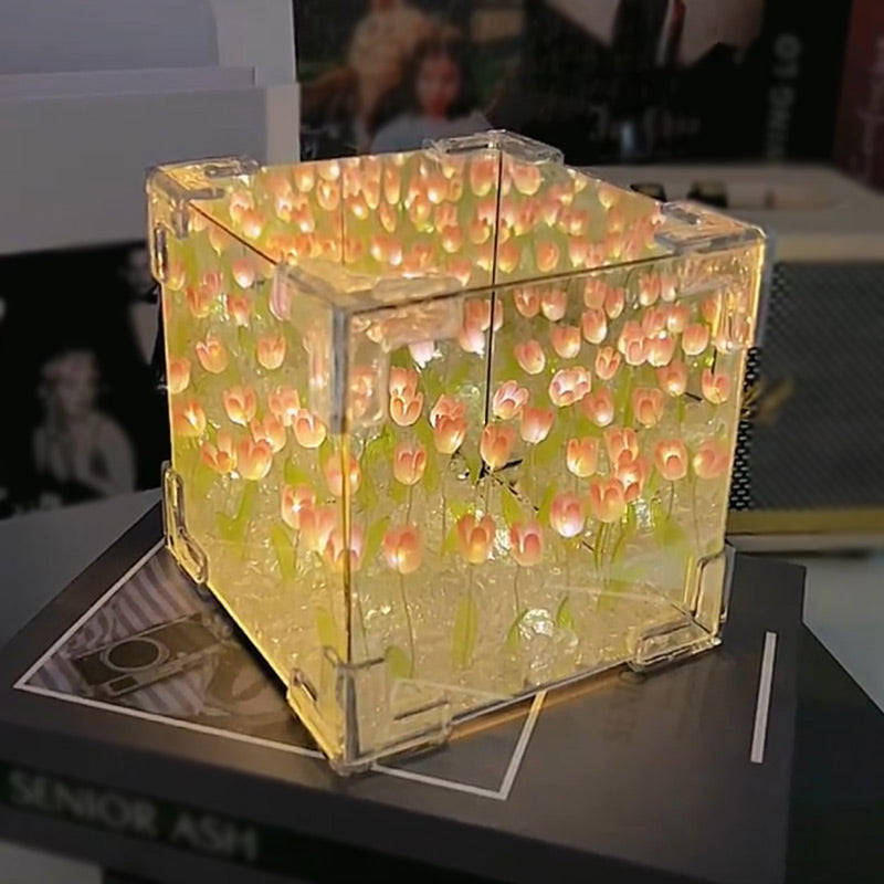 🎅Christmas Specials 50% OFF🎁🎄Magic Cube DIY Tulip Mirror Light