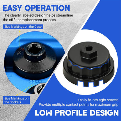 🚗10PCS Oil Filter Wrench Socket Kit（50% OFF）
