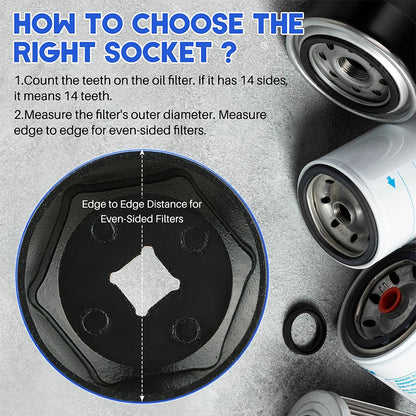 🚗10PCS Oil Filter Wrench Socket Kit（50% OFF）
