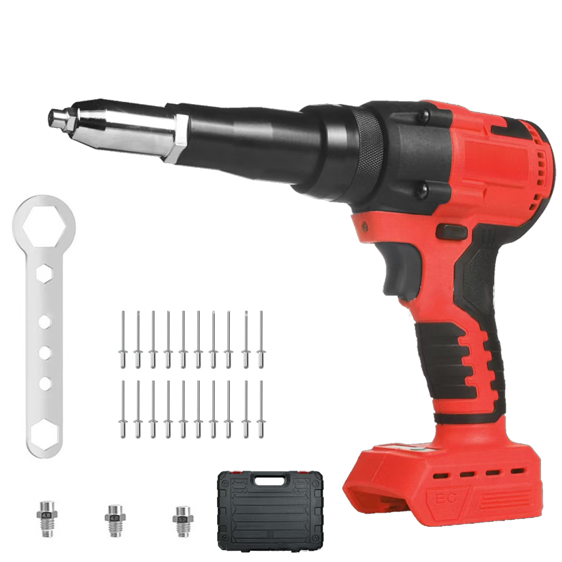 🔥HOT SALE🔥Portable Handheld 21V Brushless Rivet Machine with Aluminum Rivets & Storage Box