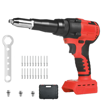 🔥HOT SALE🔥Portable Handheld 21V Brushless Rivet Machine with Aluminum Rivets & Storage Box