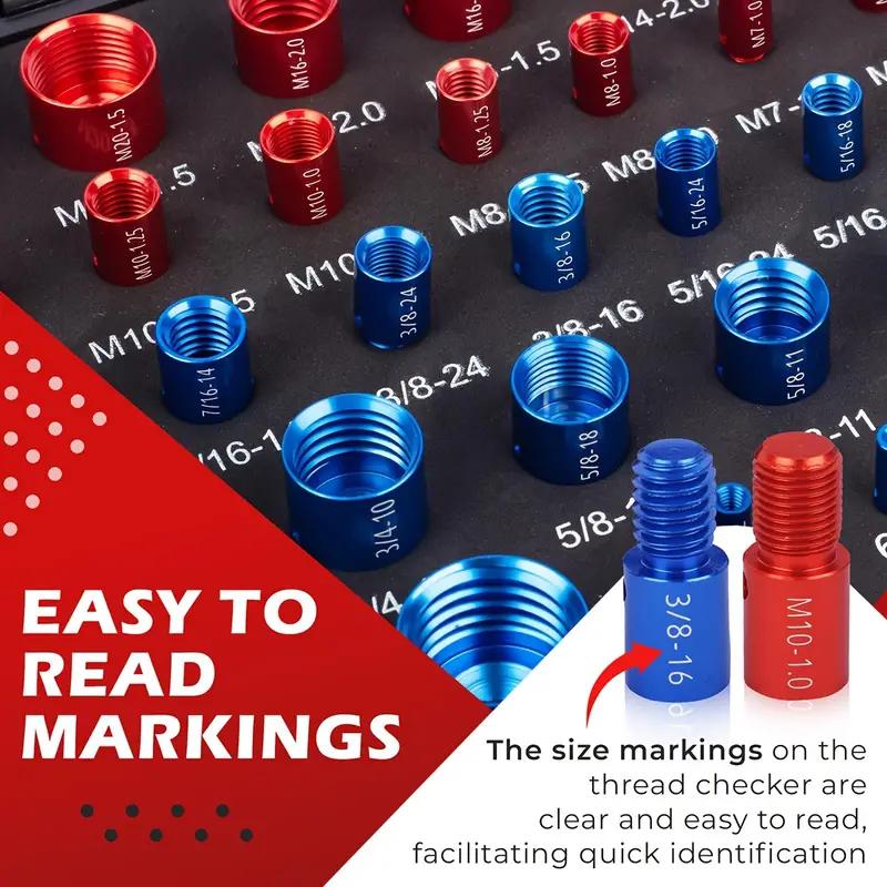 🔩🔥Nut & Bolt Thread Checker Kit for Inspection of Fixed Bolts or Threaded Holes