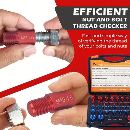 🔩🔥Nut & Bolt Thread Checker Kit for Inspection of Fixed Bolts or Threaded Holes