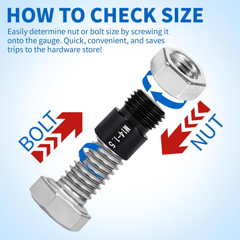 🔩🔥Nut & Bolt Thread Checker Kit for Inspection of Fixed Bolts or Threaded Holes