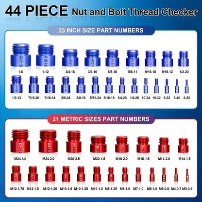 🔩🔥Nut & Bolt Thread Checker Kit for Inspection of Fixed Bolts or Threaded Holes