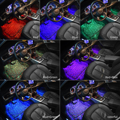 🚗Car Interior USB Star Light 4 PCS(7 Color Voice Control with Remote Control)