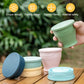 😍240ml Portable Silicone Folding Cup