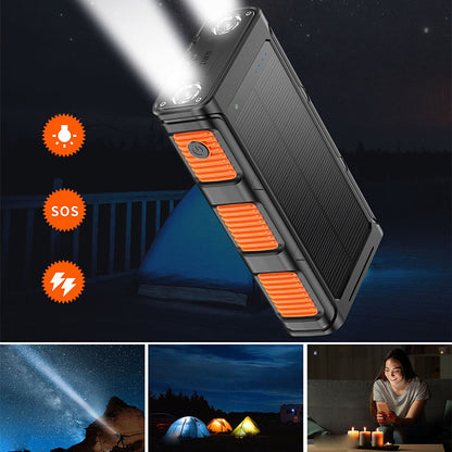 ⚡⚡Portable Solar Power Bank with Built-In Cables