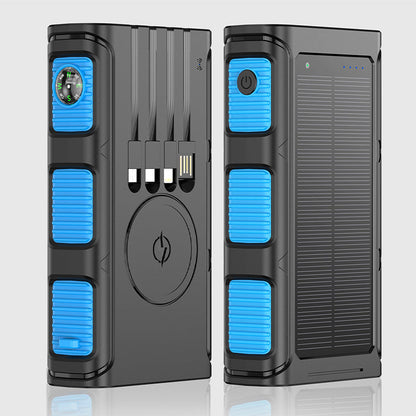 ⚡⚡Portable Solar Power Bank with Built-In Cables