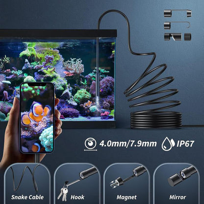 📱🔍 50% OFF! Waterproof HD Endoscope Camera – 200W HD, 8mm probe. Type-C/Micro/Lightning – plug & play with 99% phones. Ideal for tight spaces! 🔌✨