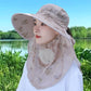 🎉Summer Hot Sale🎉Wide Brim Sun Hat with Face Mask