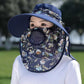 🎉Summer Hot Sale🎉Wide Brim Sun Hat with Face Mask
