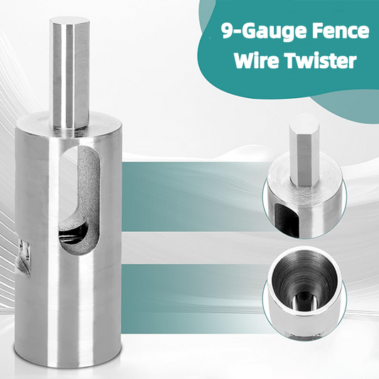 🔨🔨9-Gauge Fence Wire Twister for 3-Jaw Drill Chuck