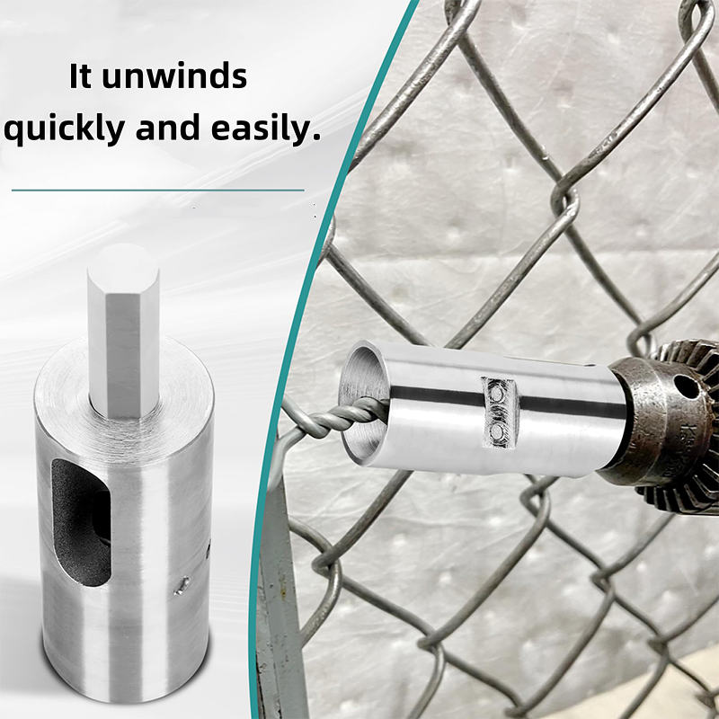 🔨🔨9-Gauge Fence Wire Twister for 3-Jaw Drill Chuck