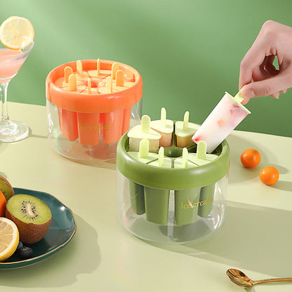 🧊SUMMER HOT SALE 🧊 Reusable 8-Cavity Ice Pop Mold – Healthy Homemade Popsicles with Sticks & Box