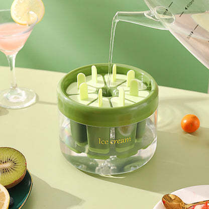 🧊SUMMER HOT SALE 🧊 Reusable 8-Cavity Ice Pop Mold – Healthy Homemade Popsicles with Sticks & Box