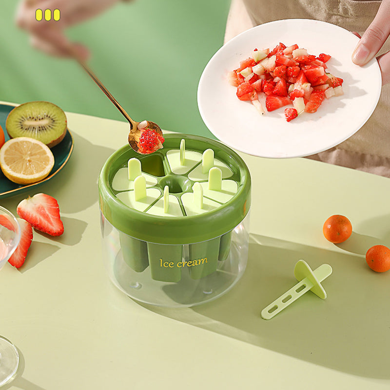 🧊SUMMER HOT SALE 🧊 Reusable 8-Cavity Ice Pop Mold – Healthy Homemade Popsicles with Sticks & Box