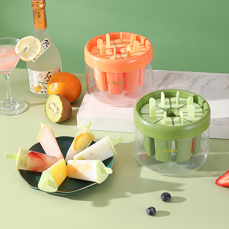 🧊SUMMER HOT SALE 🧊 Reusable 8-Cavity Ice Pop Mold – Healthy Homemade Popsicles with Sticks & Box