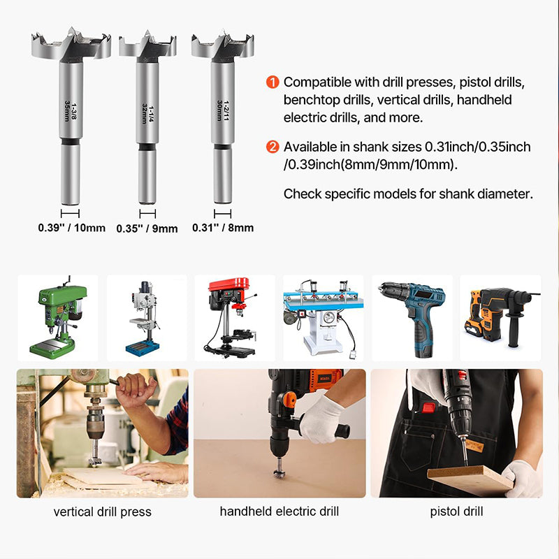 🔥🔥🔥3-in-1 Anti-Slip Hex Shank Wood Hole Saw Kit