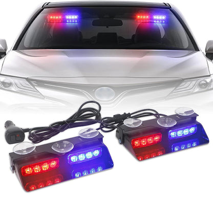 Windshield Suction Cup Strobe Warning Light for Vehicles