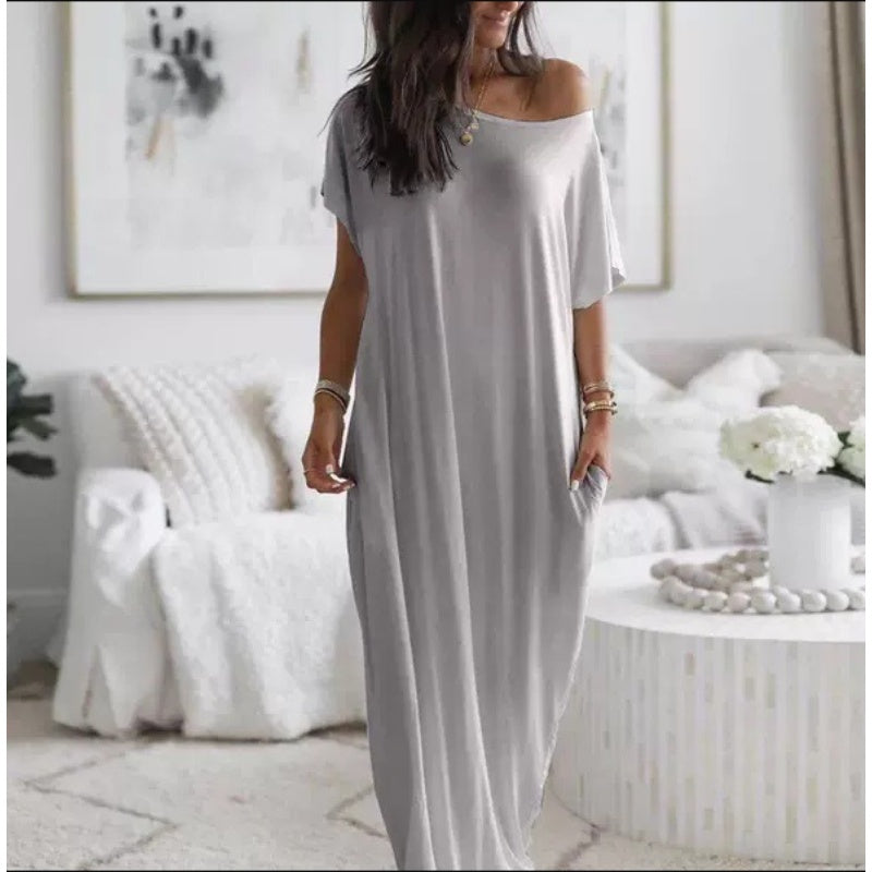【Exceptional Price】💐50% OFF ! Loose Fit Long Dress – Clean Style That Flatters Every Figure 👗👌
