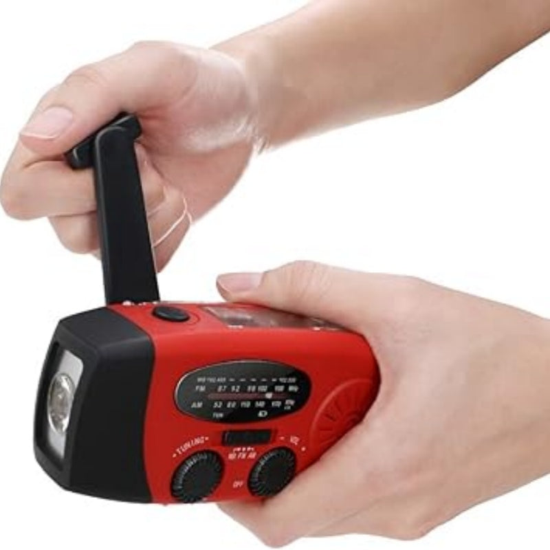 📻Multifunctional Portable Solar Emergency Radio – Power Bank, Hand Crank & Weather Alert for Outdoor & Crisis Preparedness