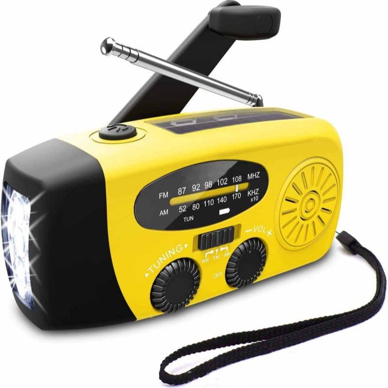 📻Multifunctional Portable Solar Emergency Radio – Power Bank, Hand Crank & Weather Alert for Outdoor & Crisis Preparedness