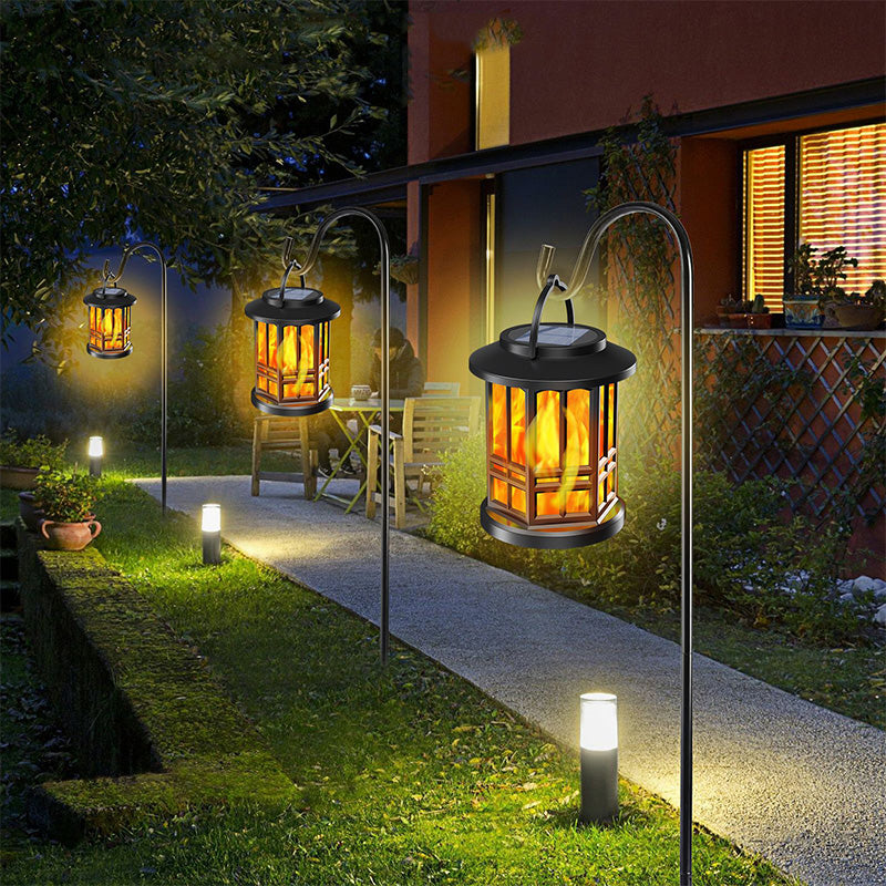 Waterproof Outdoor Solar Flame Lantern Light