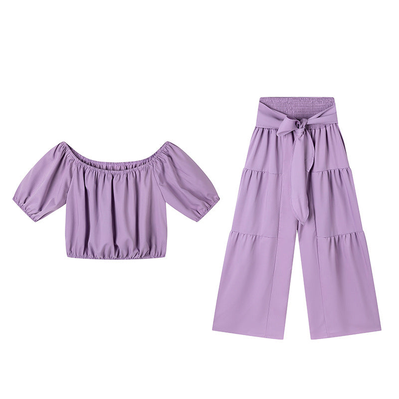💎 50% OFF THE OFF-SHOULDER PUFF SLEEVE SET! 💎 High-Waisted Pants, Romantic Flare & Stretch Fabric ✨
