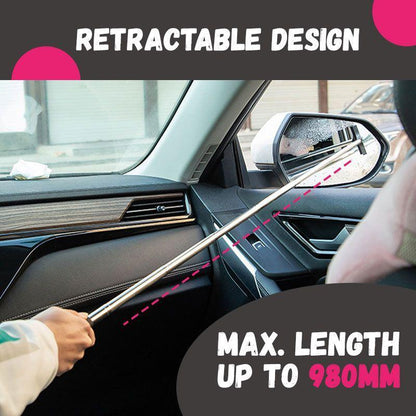 ⏳🔥LIMITED-TIME SPECIAL! ⏰🚗 BUY 1 GET 1 FREE! 💦 Retractable Side-Mirror Wiper – Extendable, Compact, Water Removal