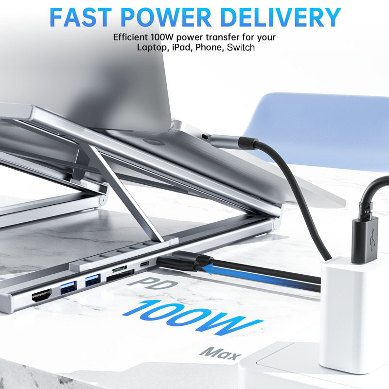⏳Time-Limited Special⏰USB-C Docking Station Laptop Stand with 4K HDMI
