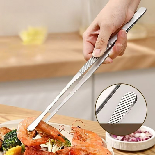 🔥25% OFF NOW🍖Multi-Purpose Stainless Steel Non-Slip BBQ & Baking Tongs for Grilling, Cooking & Serving